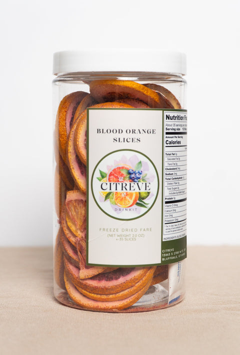 Freeze-Dried Blood Orange Slices