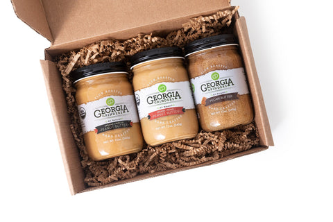 Organic Peanut Butter & Pecan Butter: Trio Gift Box