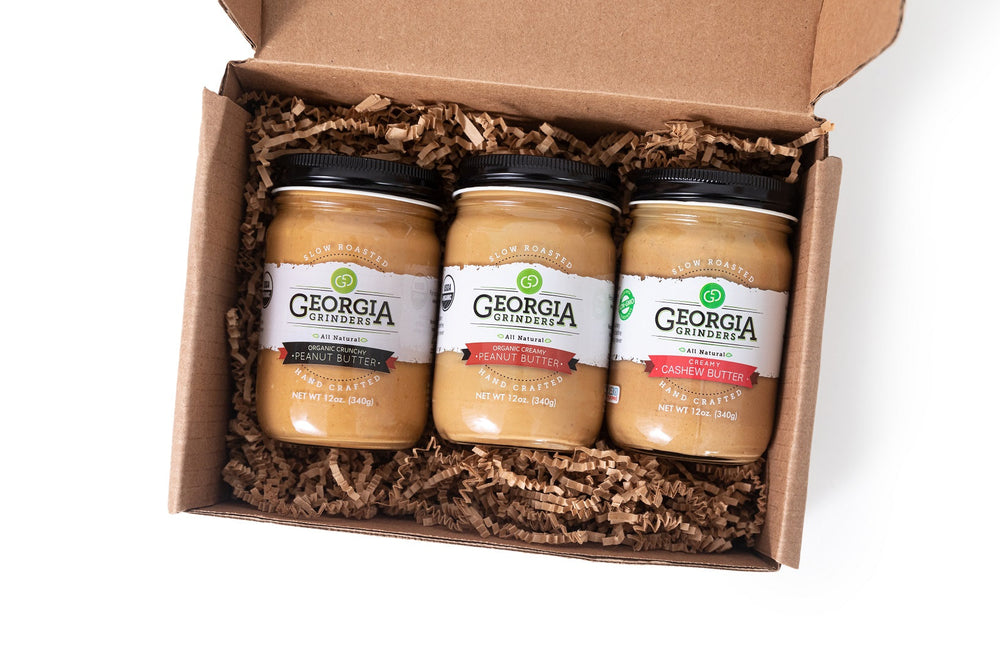 Organic Peanut Butter & Cashew Butter: Trio Gift Box