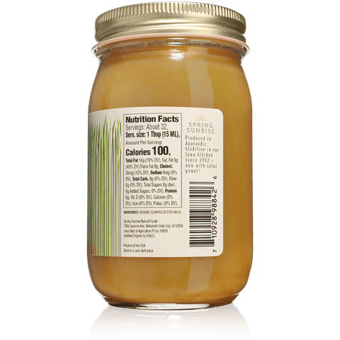 Brown Butter Organic Grass Fed Ghee