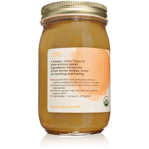 Brown Butter Organic Grass Fed Ghee