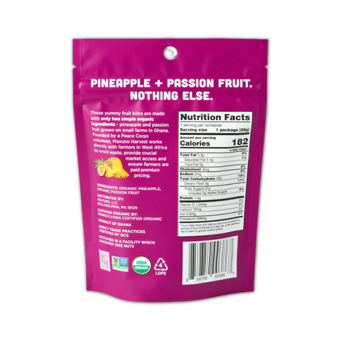 Organic Fruit Bites: Pineapple & Passionfruit