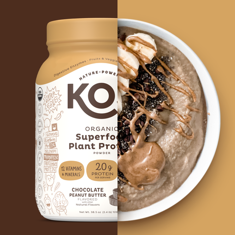 KOS Organic Plant Protein, Chocolate Peanut Butter, 28 Servings