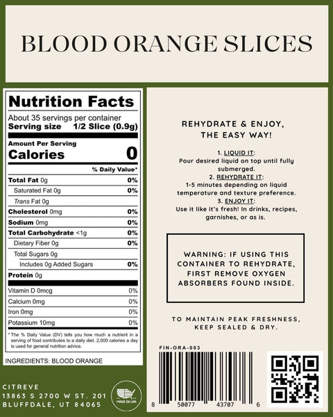 Freeze-Dried Blood Orange Slices
