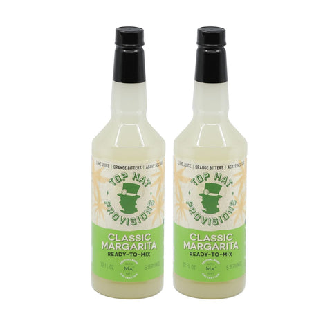 Top Hat Classic Lime Margarita Mix (made with agave nectar & organic lime juice) - 32oz Bottle