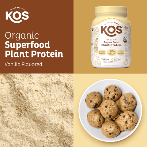 KOS Organic Plant Protein, Vanilla, 28 Servings