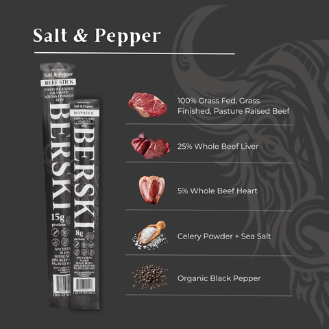 BERSKI Beef Sticks - Salt and Pepper