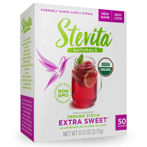 Extra Sweet Organic PURE Stevia Packets