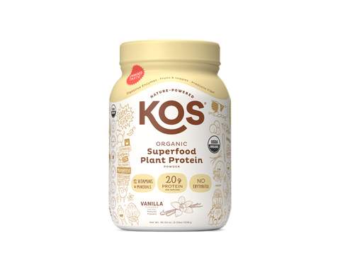 KOS Organic Plant Protein, Vanilla, 28 Servings