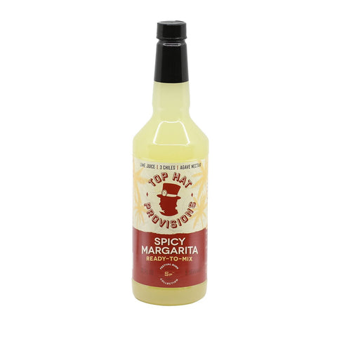 Top Hat Spicy Margarita Mix (made with agave nectar & organic lime juice) - 32oz Bottle