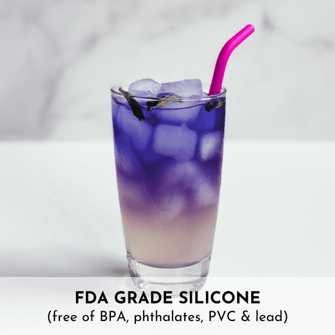 Build-A-Straw Reusable Silicone Straws Family Pack with Storage Container