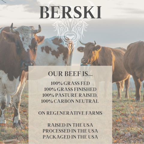 BERSKI Salt & Pepper Ancestral Beef Sticks - 8 Pack of 1.9oz Sticks