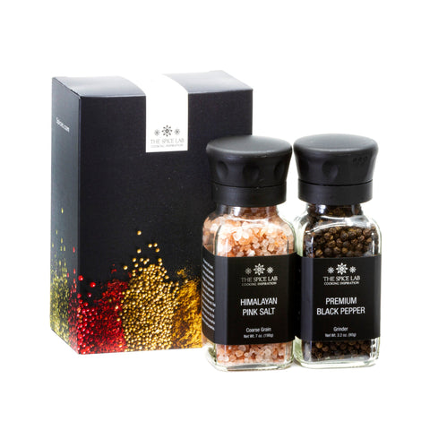 Himalayan Pink Salt (Coarse) & Premium Black Pepper Set