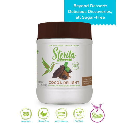 Cocoa Delight Jar - Sugar Free, Semi Sweet Cocoa Powder