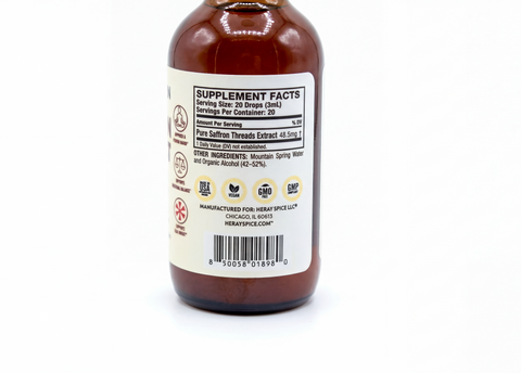 Premium Saffron Extract Tincture (Made With Pure Heray Saffron Threads)