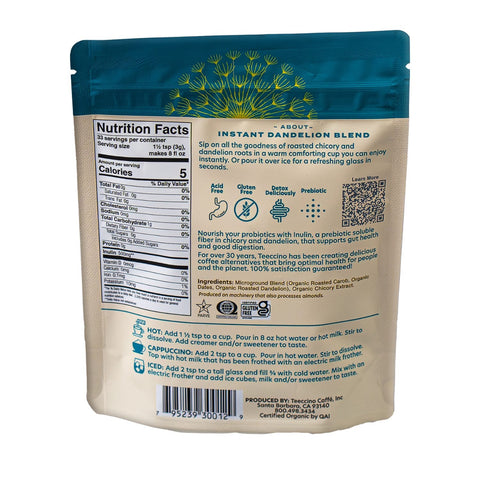 Instant Dandelion Herbal Coffee