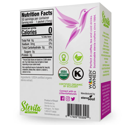 Extra Sweet Organic PURE Stevia Packets