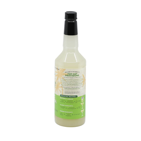 Top Hat Classic Lime Margarita Mix (made with agave nectar & organic lime juice) - 32oz Bottle