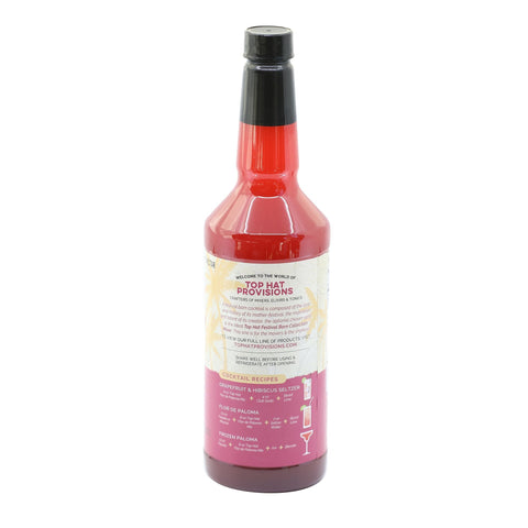 Top Hat Hibiscus Paloma Mix - Flor de Paloma - Grapefruit / Hibiscus / Lime / Agave Nectar - 12x32oz case