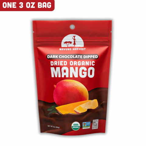 Organic Dried Mango Dipped in Dark Chocolate