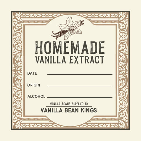 Homemade Vanilla Extract Label - Choose Your Size!