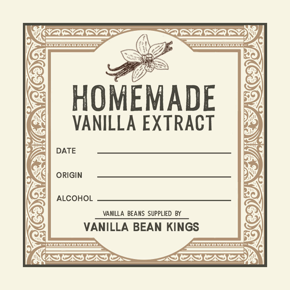 Homemade Vanilla Extract Label - Choose Your Size!