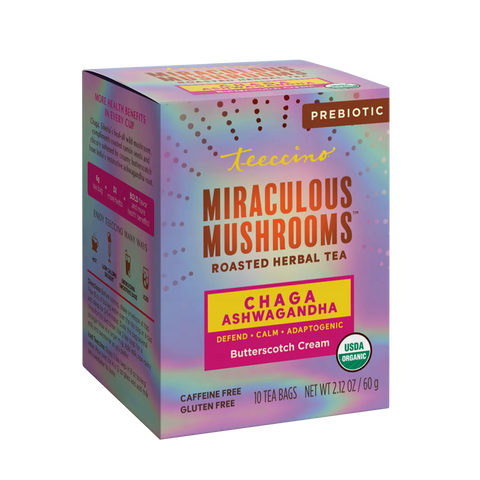 Chaga Ashwagandha Butterscotch Cream Mushroom Herbal Tea