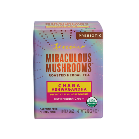 Chaga Ashwagandha Butterscotch Cream Mushroom Herbal Tea