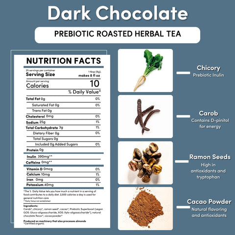Dark Chocolate Prebiotic SuperBoost Herbal Tea