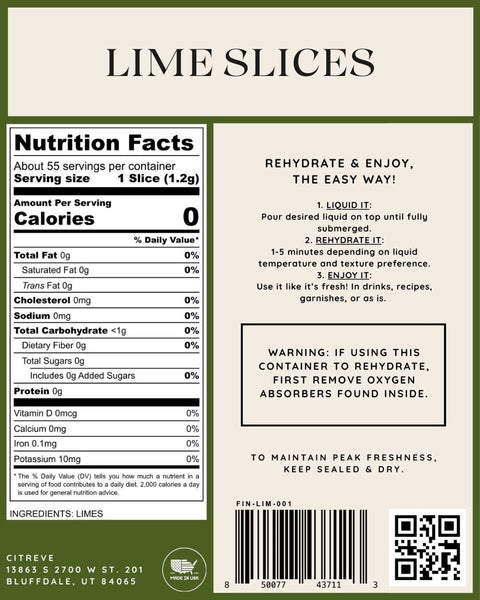 Freeze-Dried Lime Slices