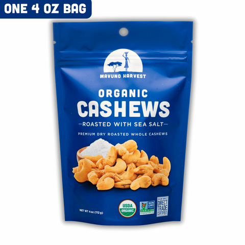 Organic Dry Roasted Cashews with Sea Salt