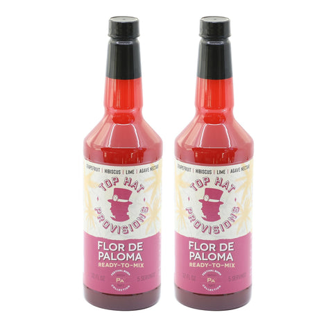 Top Hat Hibiscus Paloma Mix - Flor de Paloma - Grapefruit / Hibiscus / Lime / Agave Nectar - 12x32oz case