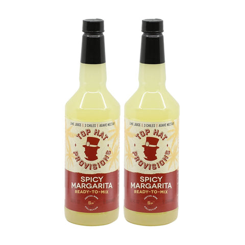 Top Hat Spicy Margarita Mix (made with agave nectar & organic lime juice) - 32oz Bottle