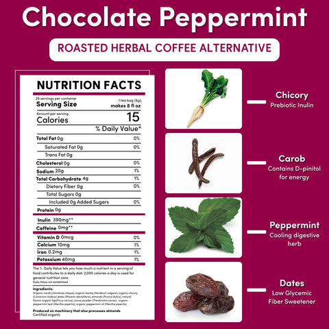 Chocolate Peppermint Chicory Herbal Coffee