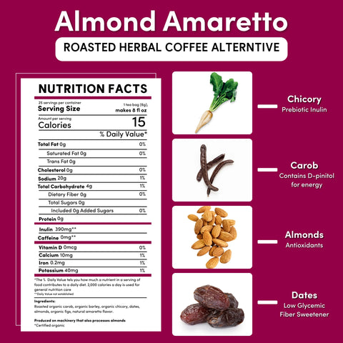 Almond Amaretto Chicory Herbal Coffee