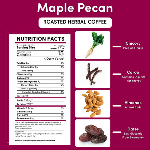 Maple Pecan Chicory Herbal Coffee