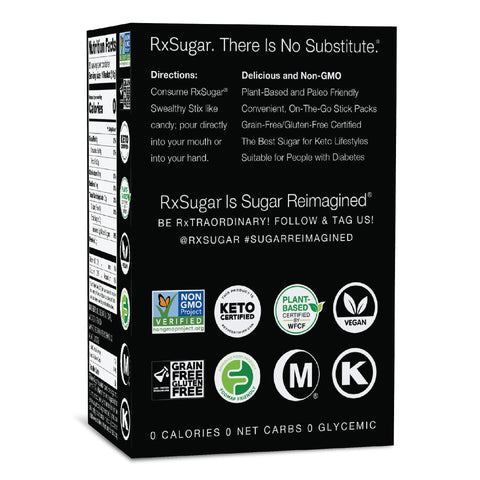 RxSugar Flavored Allulose Sugar Swealthy Stix