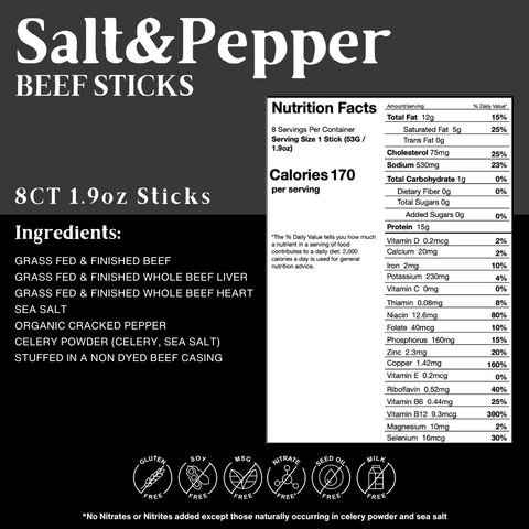 BERSKI Beef Sticks - Salt and Pepper