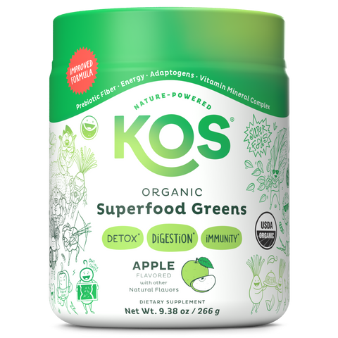 KOS Organic Superfood Greens - Apple Flavor