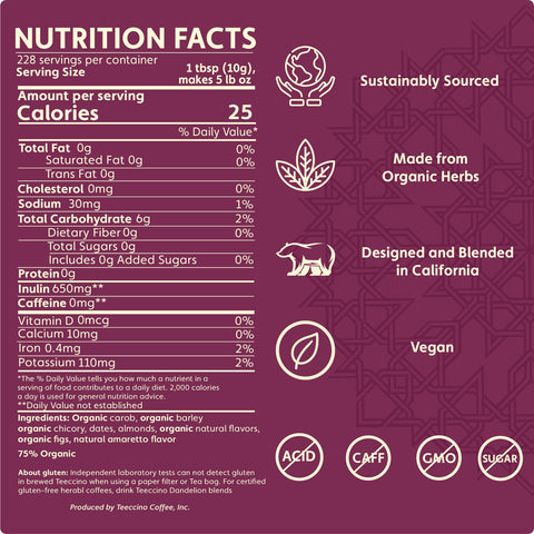 Almond Amaretto Chicory Herbal Coffee