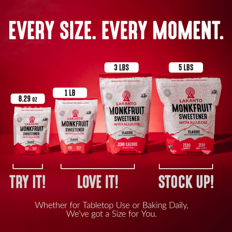 Classic Monkfruit Sweetener with Allulose - White Sugar Replacement