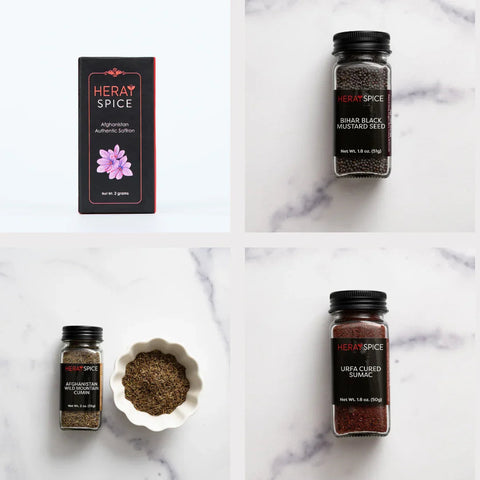Essentials Bundle (Saffron, Sumac, Black Mustard Seeds, and Wild Cumin) + FREE SHIPPING