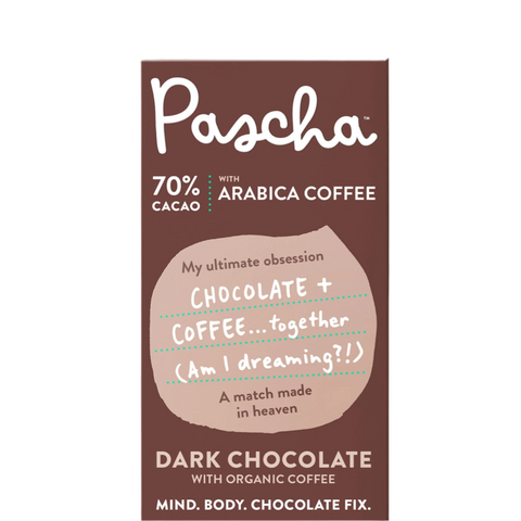 70% Cacao Organic Vegan Dark Chocolate Bar with Arabica Coffee (10 Bar Pack)