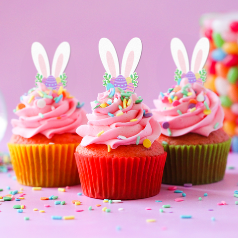 Bunny Ear (Egg Crown) Edible Cupcake Toppers