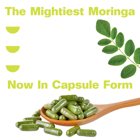 Organic Pure Moringa Powder Capsules (60-Count)