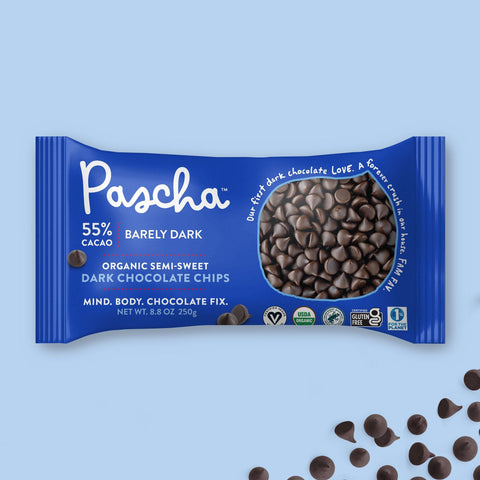 55% Cacao Organic Vegan Semi-Sweet Dark Chocolate Chips (8.8 oz)