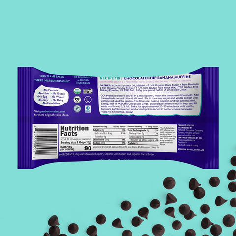 85% Cacao Organic Vegan Extra Bitter-Sweet Dark Chocolate Chips (6-pack CASE of 8.8 oz) - Keto Friendly