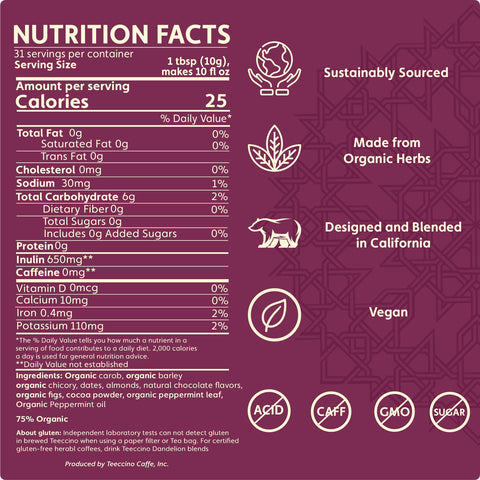 Chocolate Peppermint Chicory Herbal Coffee