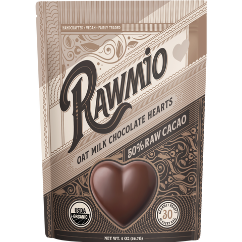Raw Oat Milk Chocolate Hearts