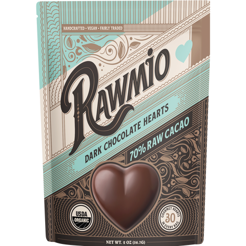 Raw Dark Chocolate Hearts